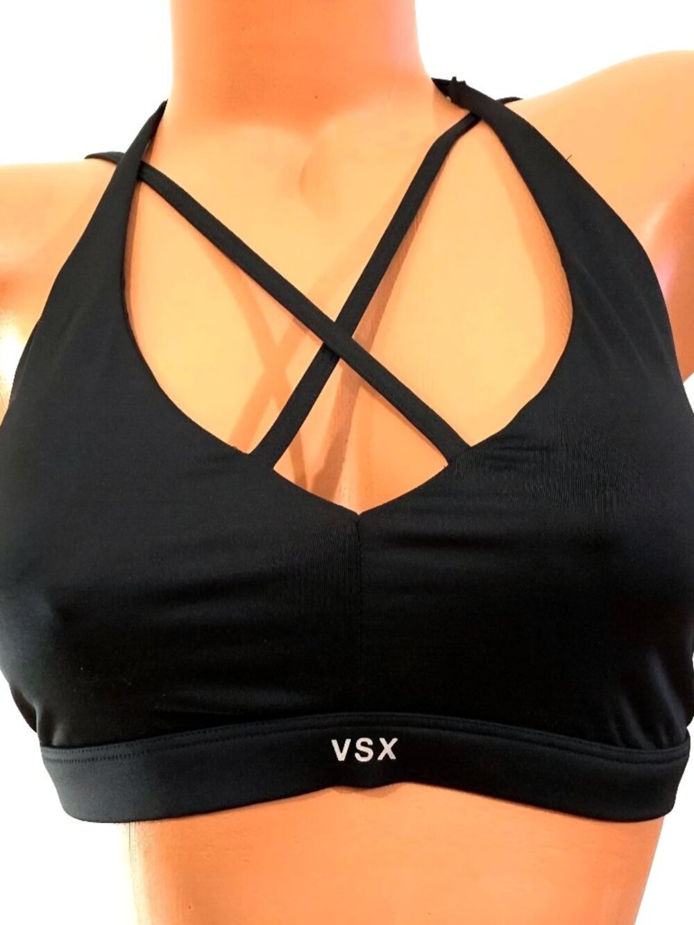 Victoria's Secret Sport Strappy Black Sports Bra Size Small